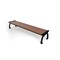 Frog Furnishings Brown 8' Heritage Backless Bench with Black Frame PB 8BROBFHERBAC - alternate 1